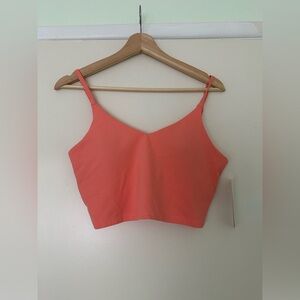 Athleta Elation Crop Sports Bra V Neck Women’s M NWT Atheisure Yoga Summer Crop